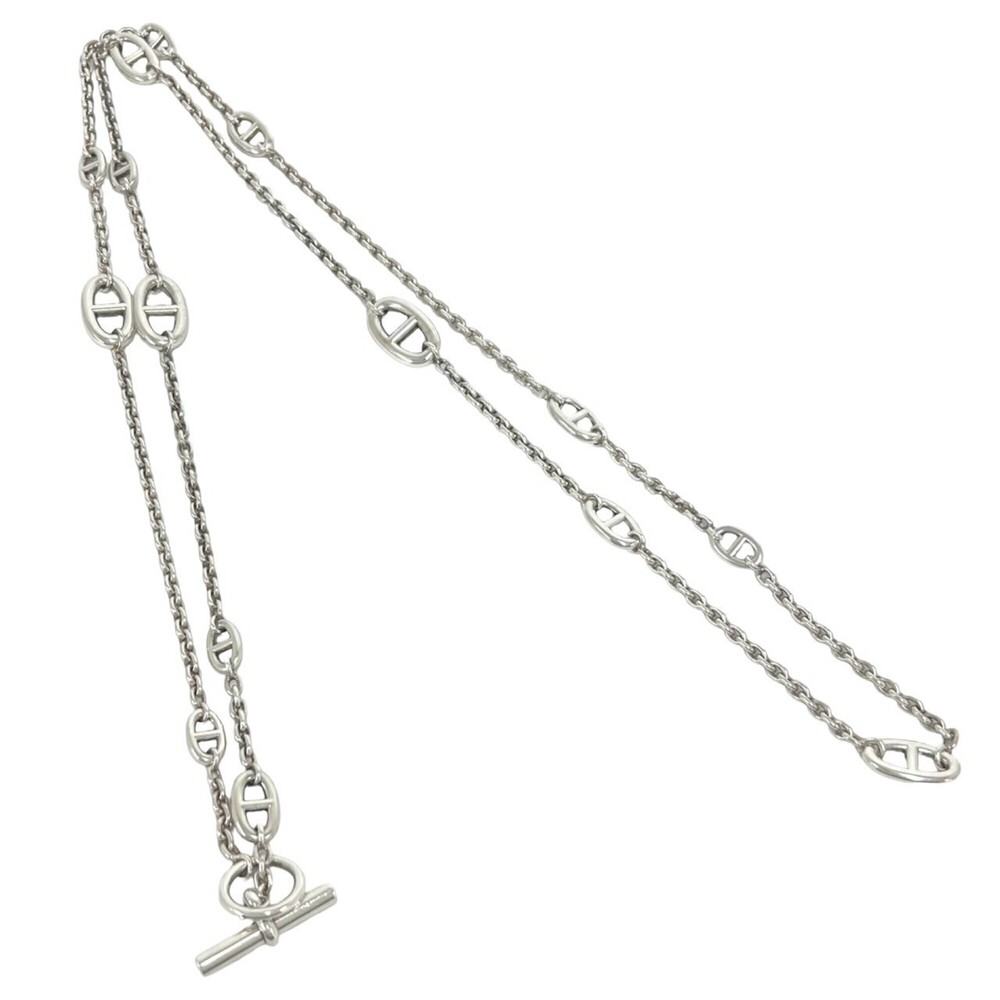 HERMES Silver Necklace